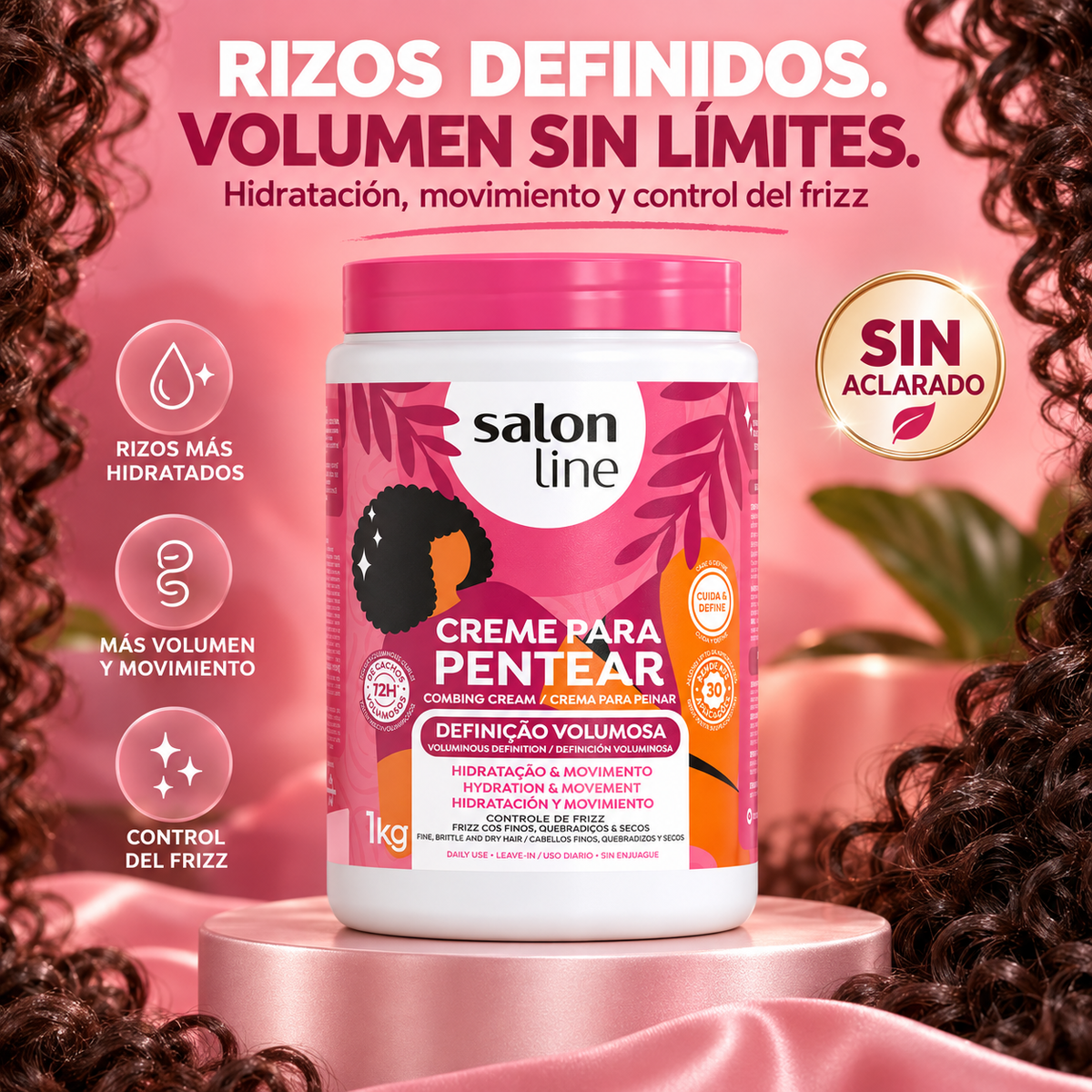 Salon Line – Crema para Peinar Rizos para Definición y Volumen 1 kg