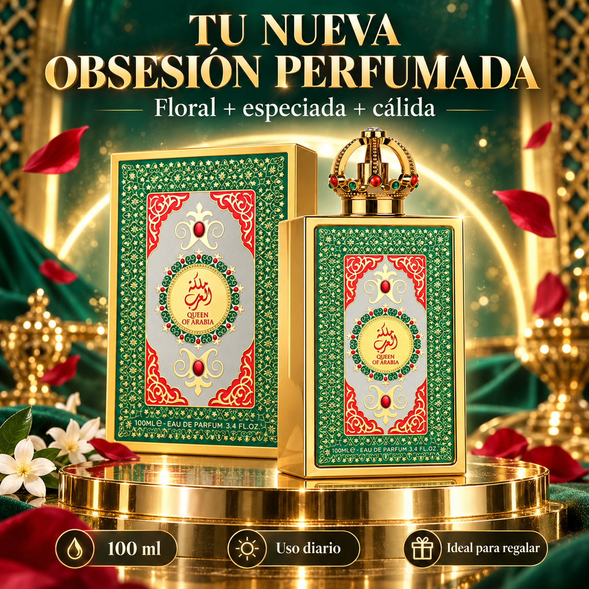 Lattafa – Perfume Árabe para Mujer Queen of Arabia Eau de Parfum 100 ml