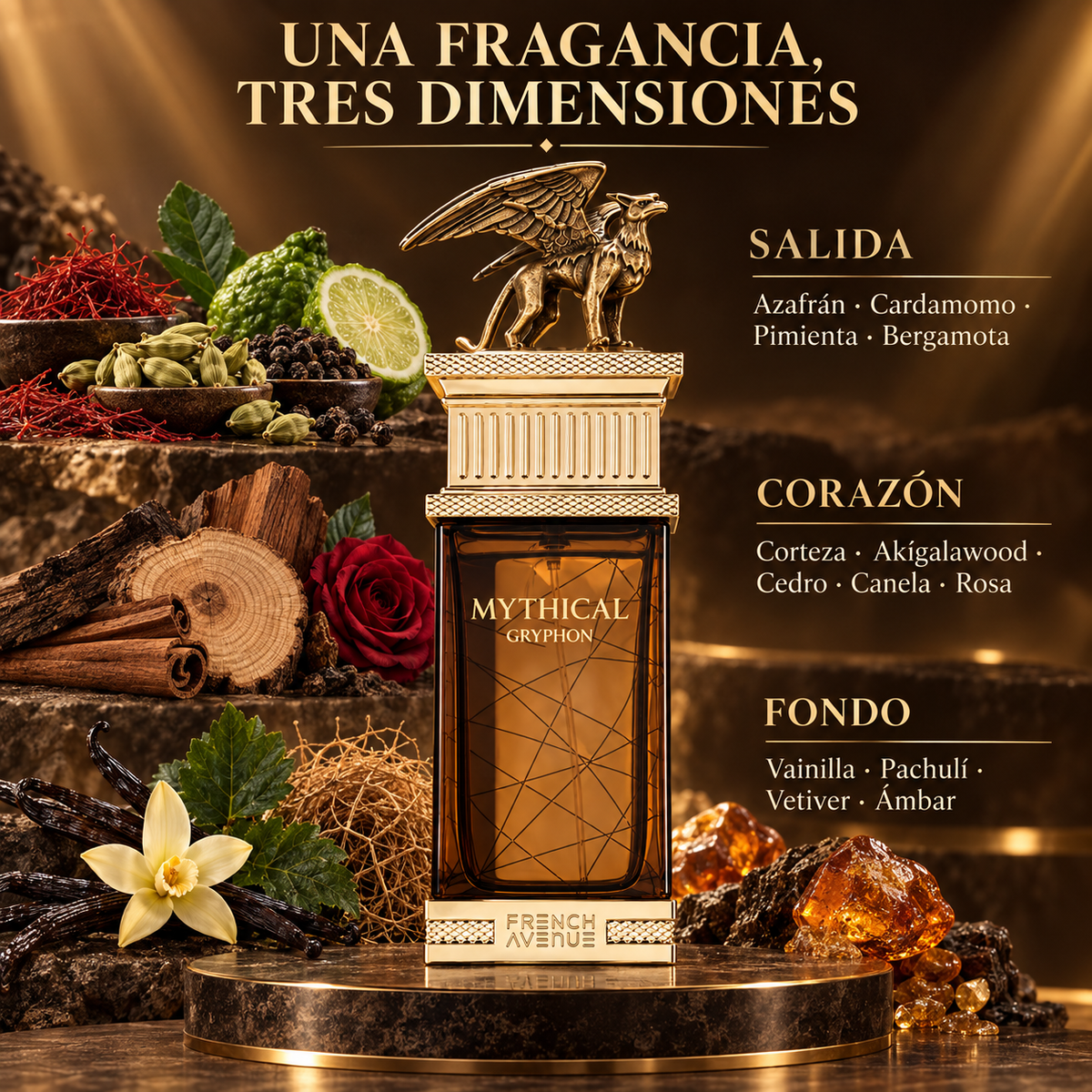 French Avenue – Mythical Gryphon Perfume para Hombre Especiado y Amaderado 100 ml