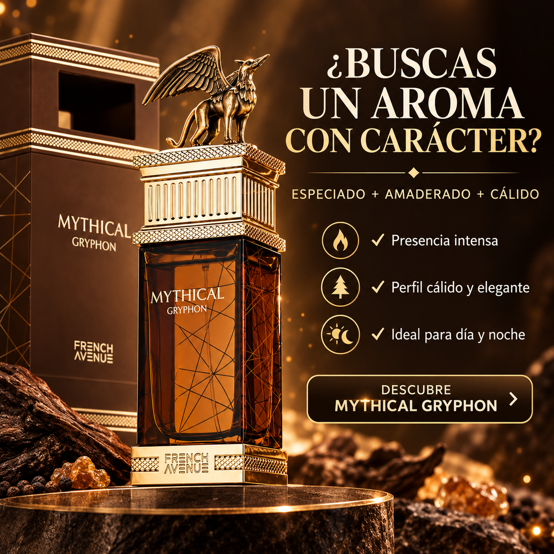 French Avenue – Mythical Gryphon Perfume para Hombre Especiado y Amaderado 100 ml