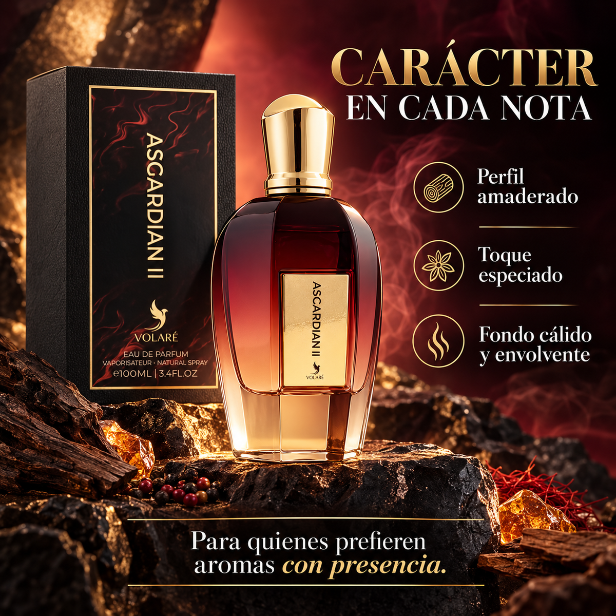 Volare – Perfume amaderado especiado Asgardian II unisex 100 ml