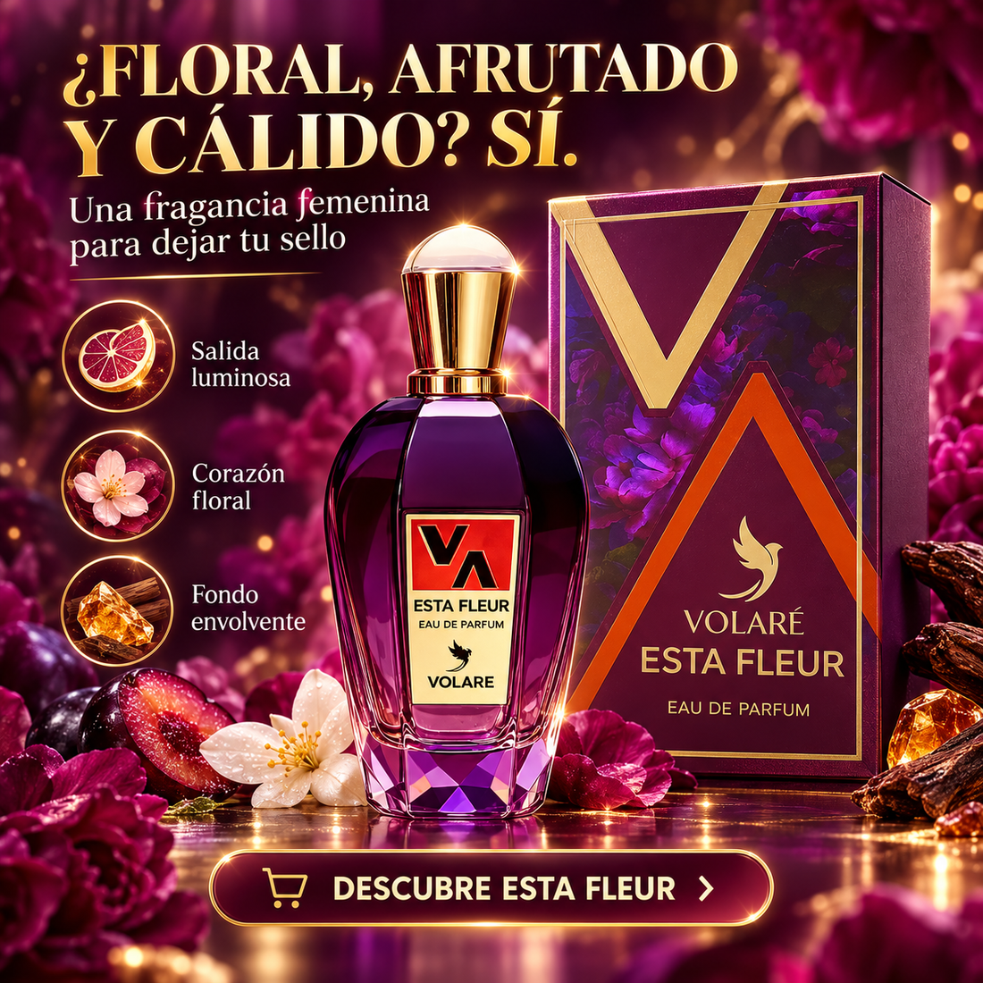 Volaré – Esta Fleur Perfume Floral para Mujer EDP 100 ml