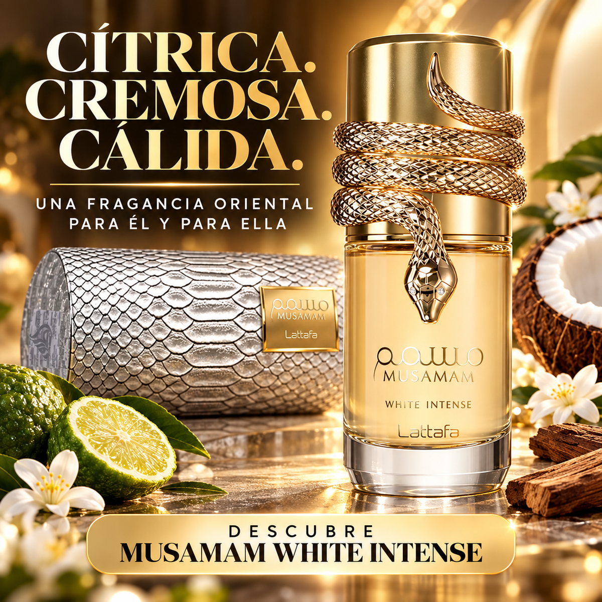 Lattafa – Eau de Parfum Unisex Musamam White Intense 100 ml