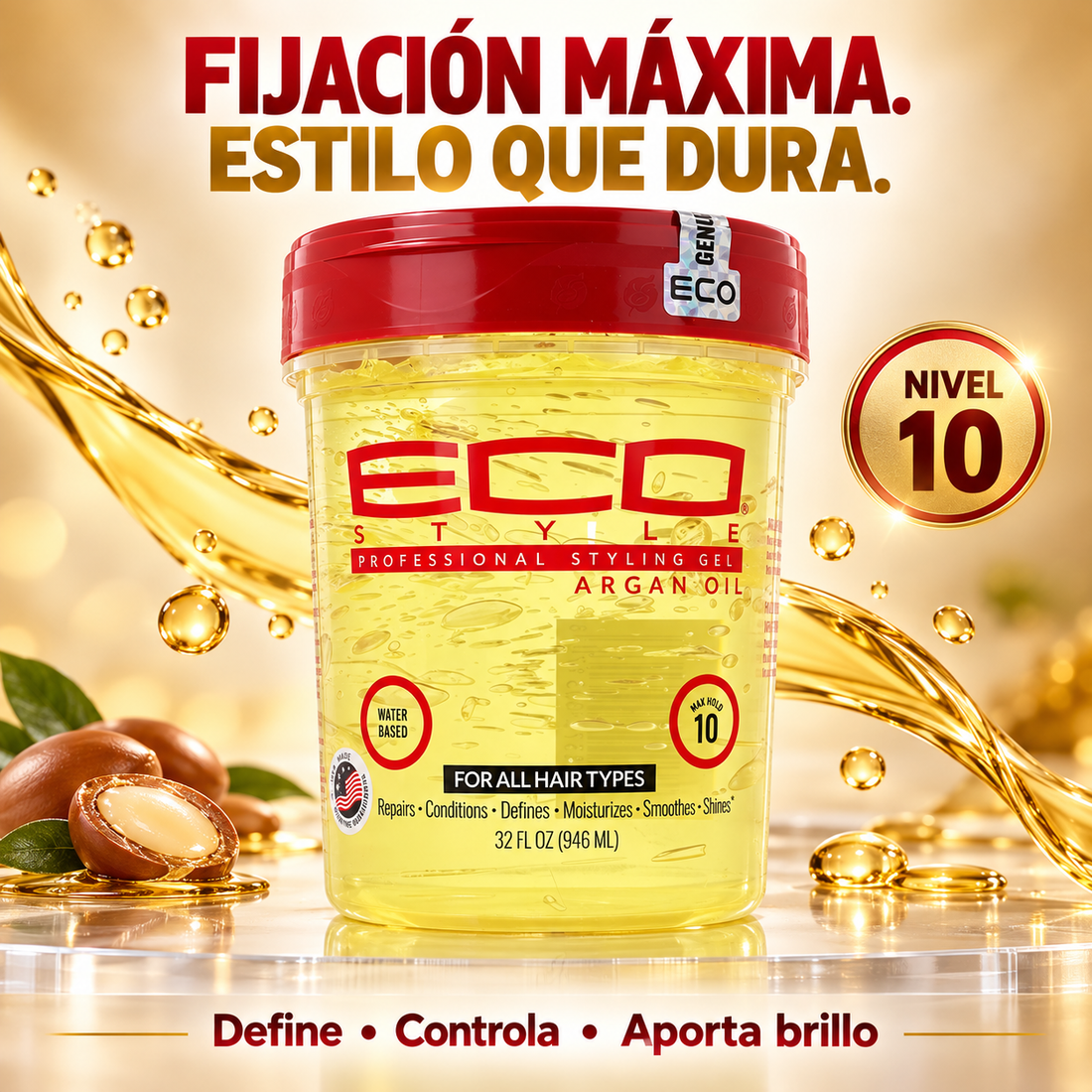 Eco Styler – Gel Fijador con Argán para Todo Tipo de Cabello 946 ml