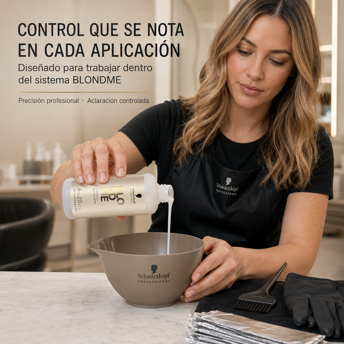 Schwarzkopf Professional – Loción Activadora para Decoloración BLONDME 20/30/40 vol  60ml