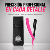 Blessed – Navaja de Carril Profesional para Perfilados con Mango Rosa o  Neón Negro y Amarillo , 1 Unidad con Estuche