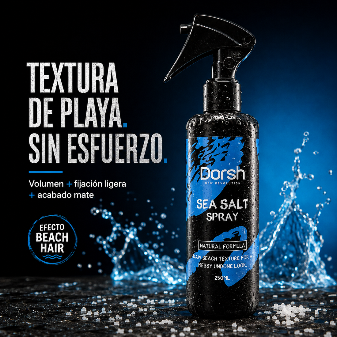 DORSH – Spray de Sal Marina para Hombre con Volumen y Acabado Mate 250 ml