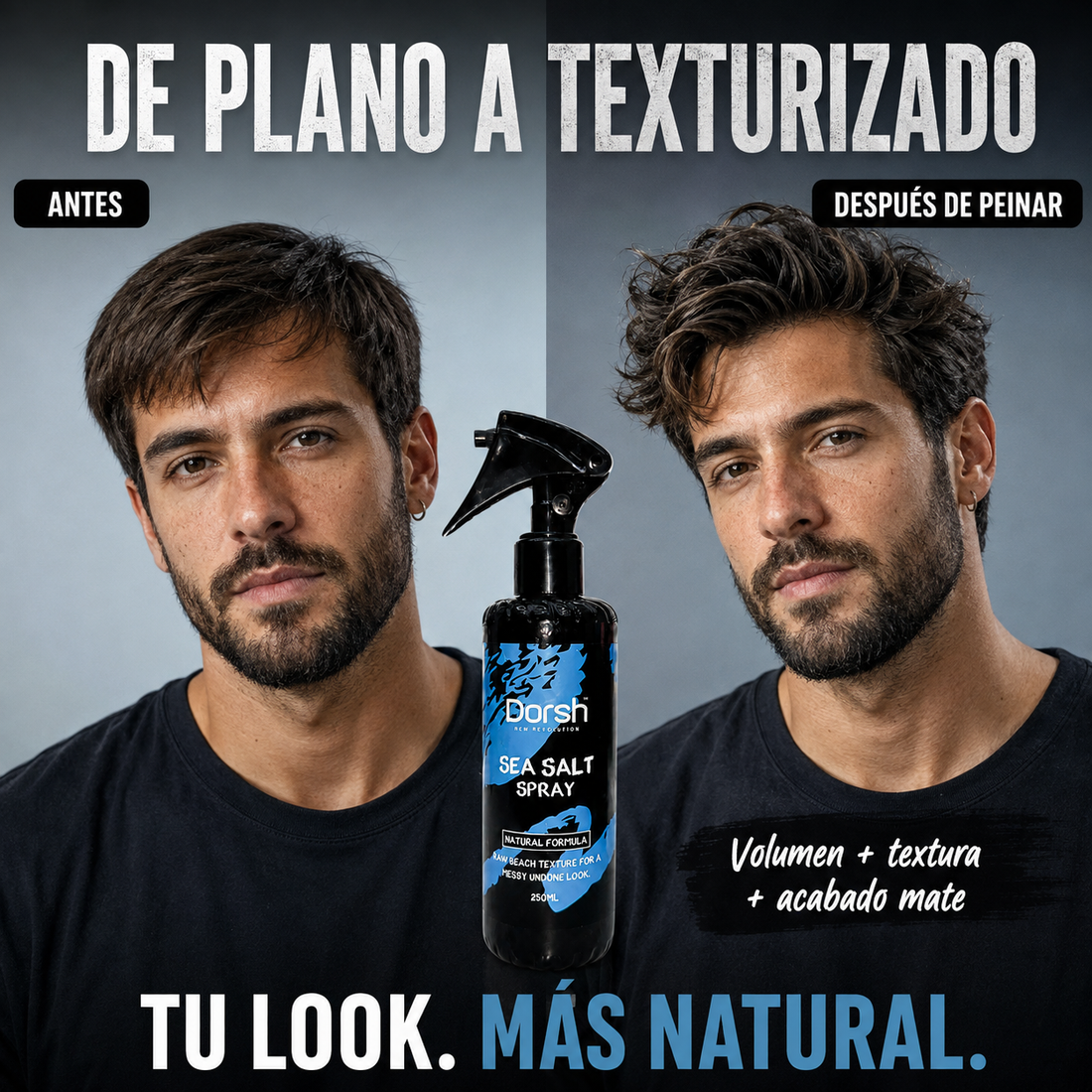 DORSH – Spray de Sal Marina para Hombre con Volumen y Acabado Mate 250 ml