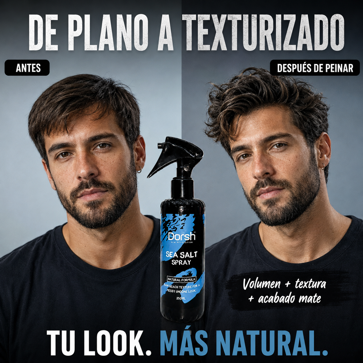 DORSH – Spray de Sal Marina para Hombre con Volumen y Acabado Mate 250 ml