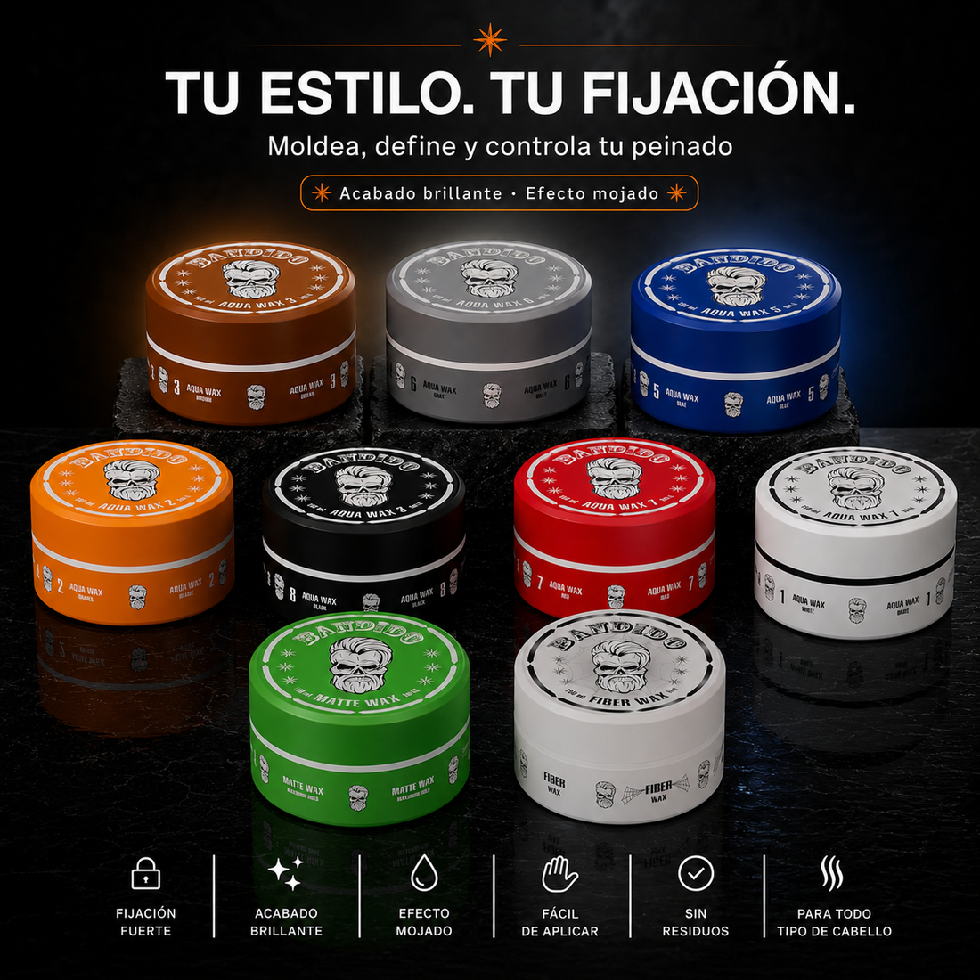 Bandido – Cera para el Pelo con Fijación y Efecto Mojado 150 ml