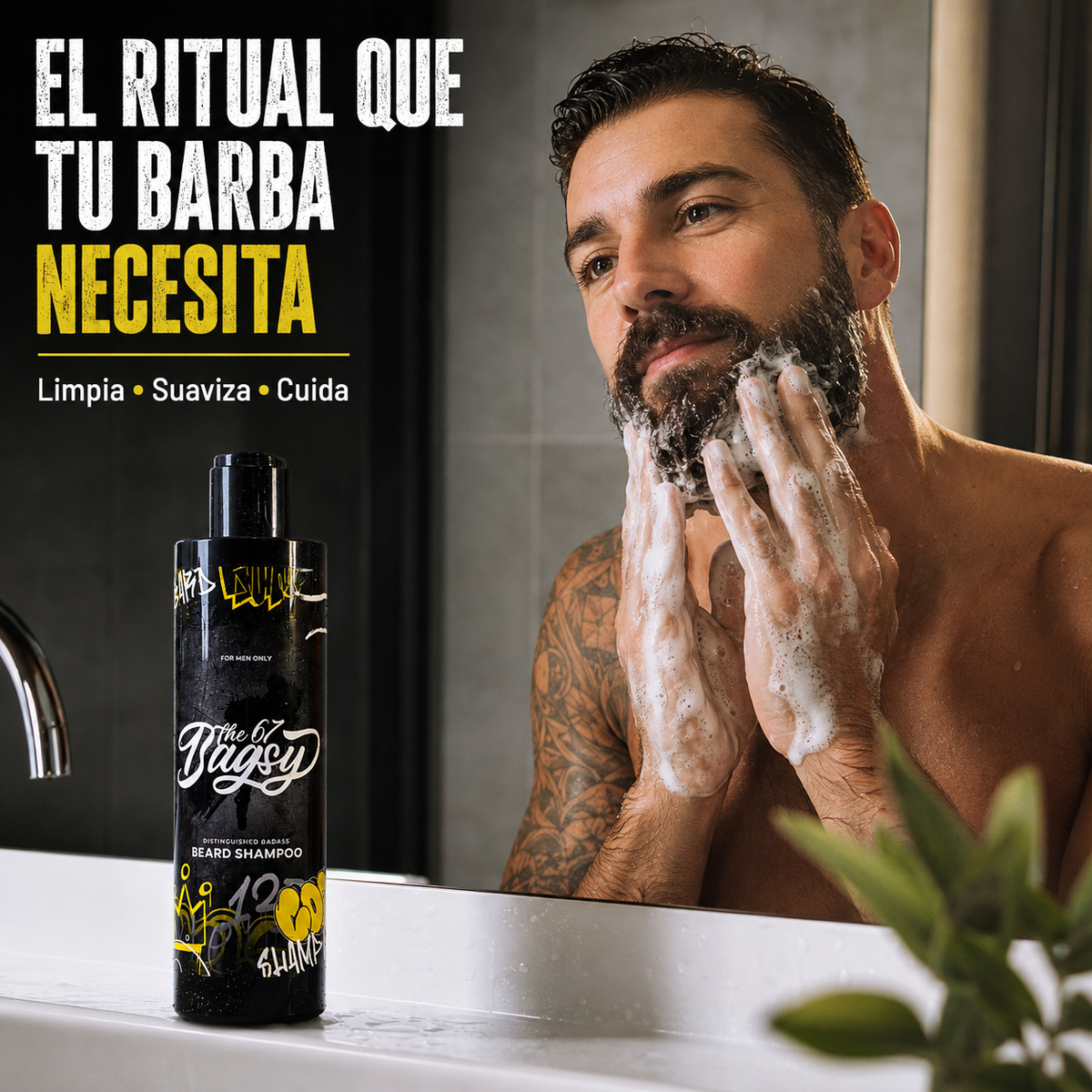 A 67 Bagsy – Champô de Barba e Rosto para Uso Diário 150 ml