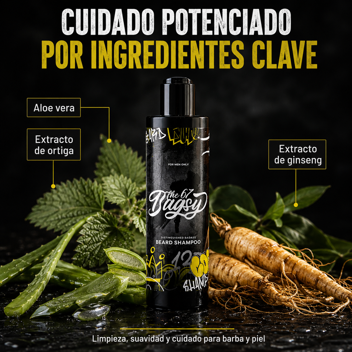 A 67 Bagsy – Champô de Barba e Rosto para Uso Diário 150 ml