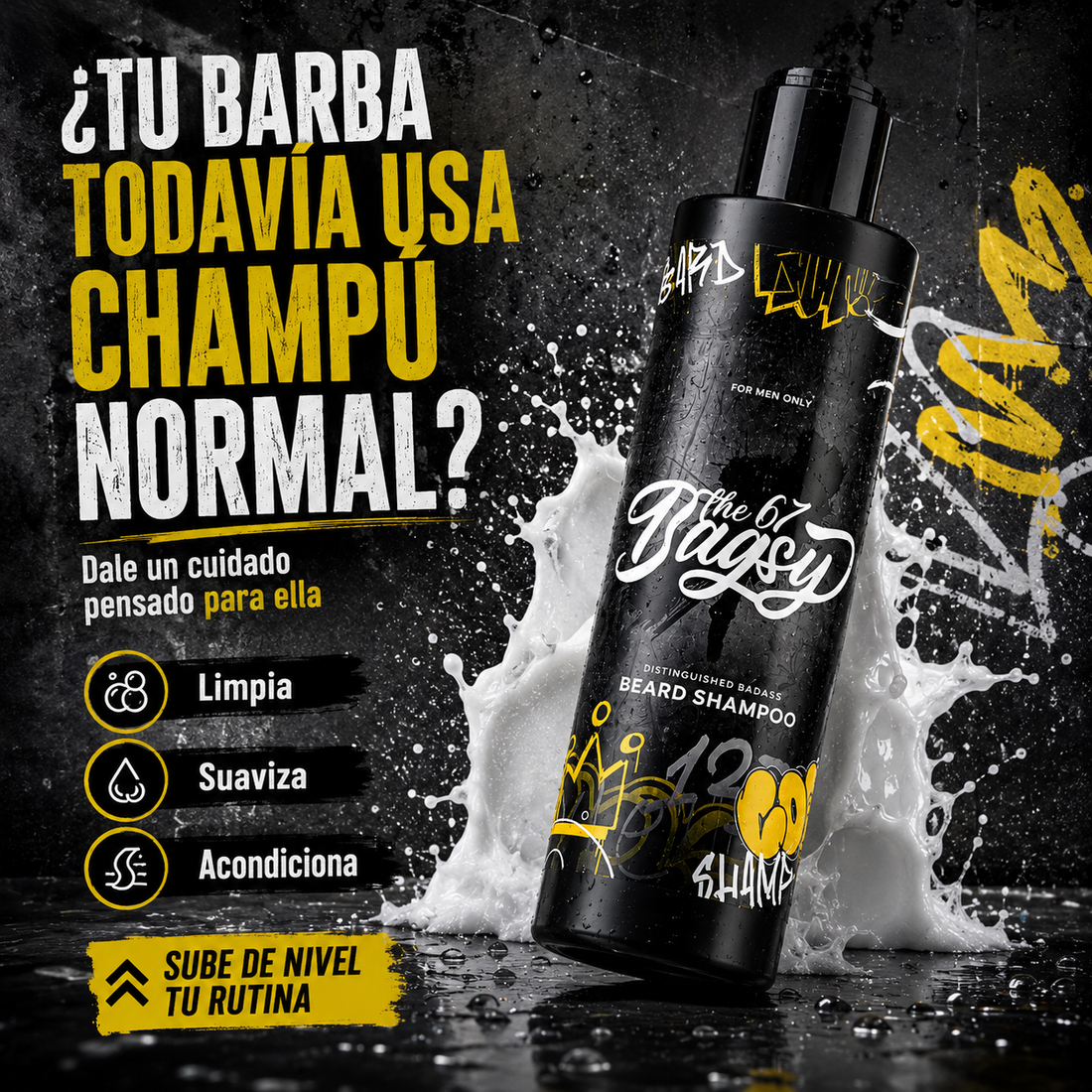 A 67 Bagsy – Champô de Barba e Rosto para Uso Diário 150 ml