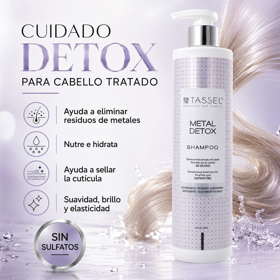 Tassel – Champô Detox de Metais para Cabelo Tratado 500ml