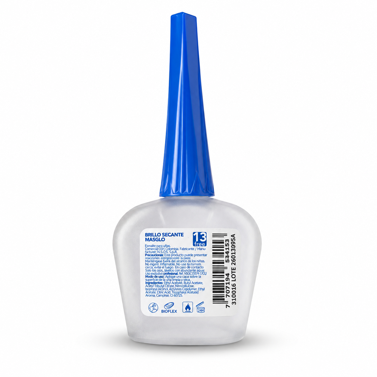 Masglo – Brillo Secante de Uñas de Secado Extra Rápido 13,5 ml