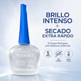 Masglo – Brillo Secante de Uñas de Secado Extra Rápido 13,5 ml
