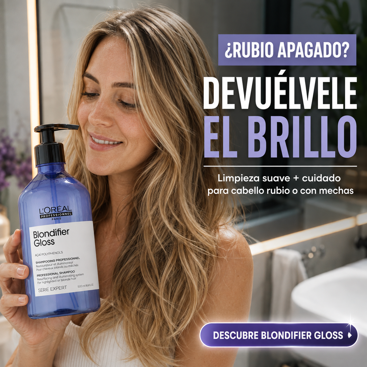 L'Oréal Professionnel – Champô para Cabelo Loiro Blondifier Gloss 500/1500 ml