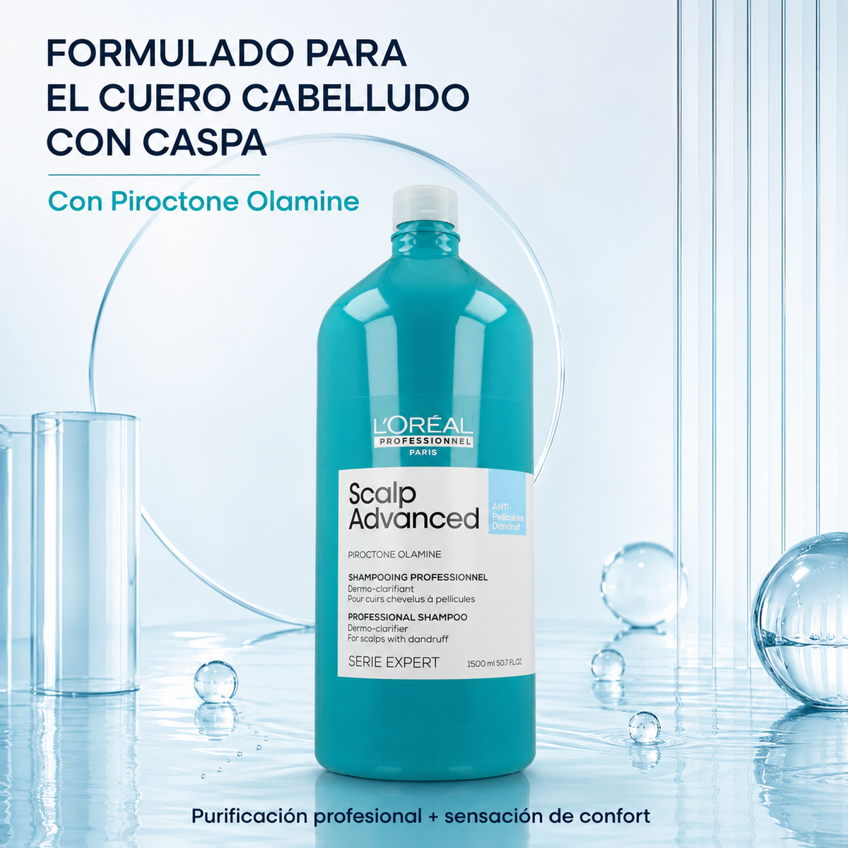 L'Oréal Professionnel – Champô Anticaspa Scalp Advanced 500/1500 ml