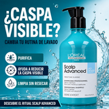 L'Oréal Professionnel – Champô Anticaspa Scalp Advanced 500/1500 ml