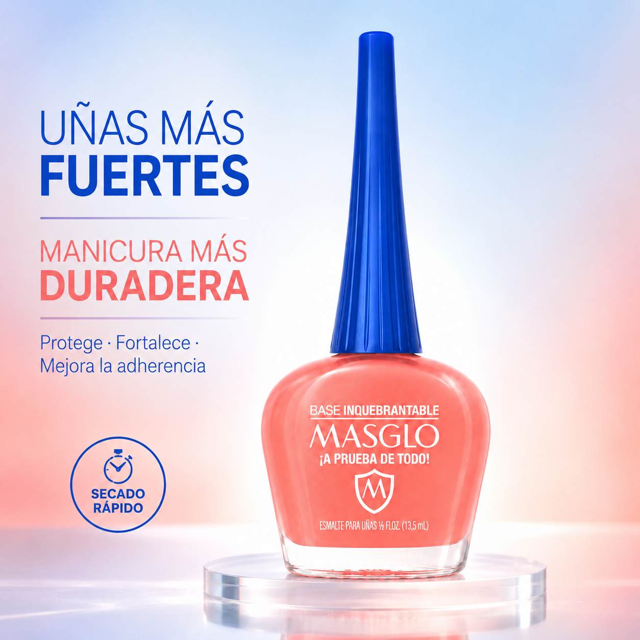 Masglo Base Fortalecedora para Uñas Débiles 13,50 ml