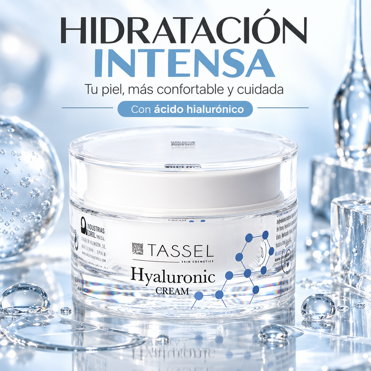 Crema hidratante con ácido hialurónico para piel deshidratada 50 ml