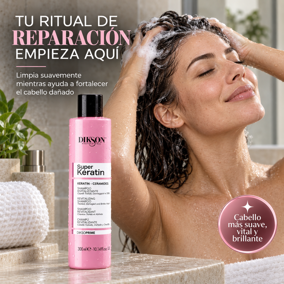 Dikson Prime – Champô Revitalizante para Cabelos Danificados 1000/300 ml