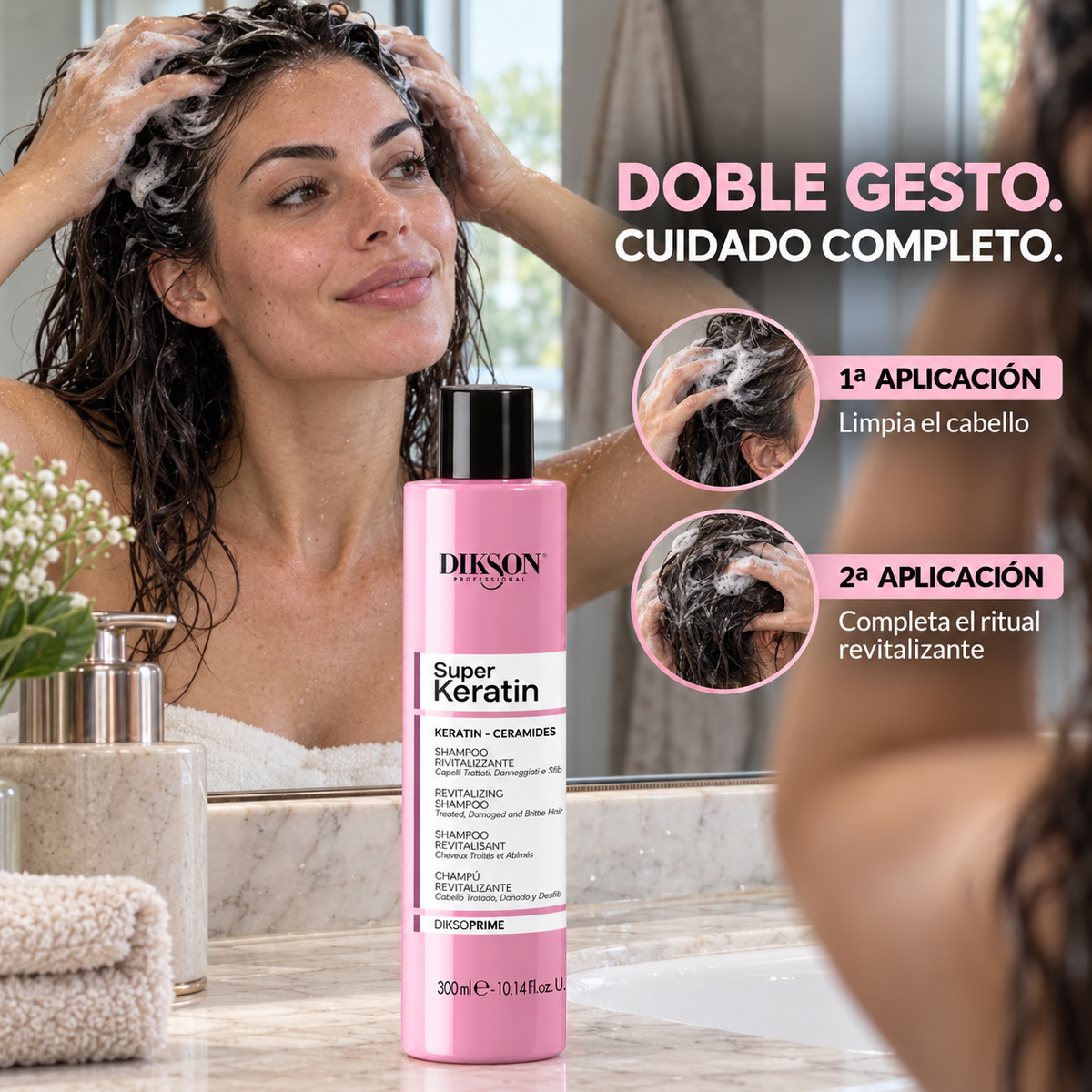 Dikson Prime – Champô Revitalizante para Cabelos Danificados 1000/300 ml