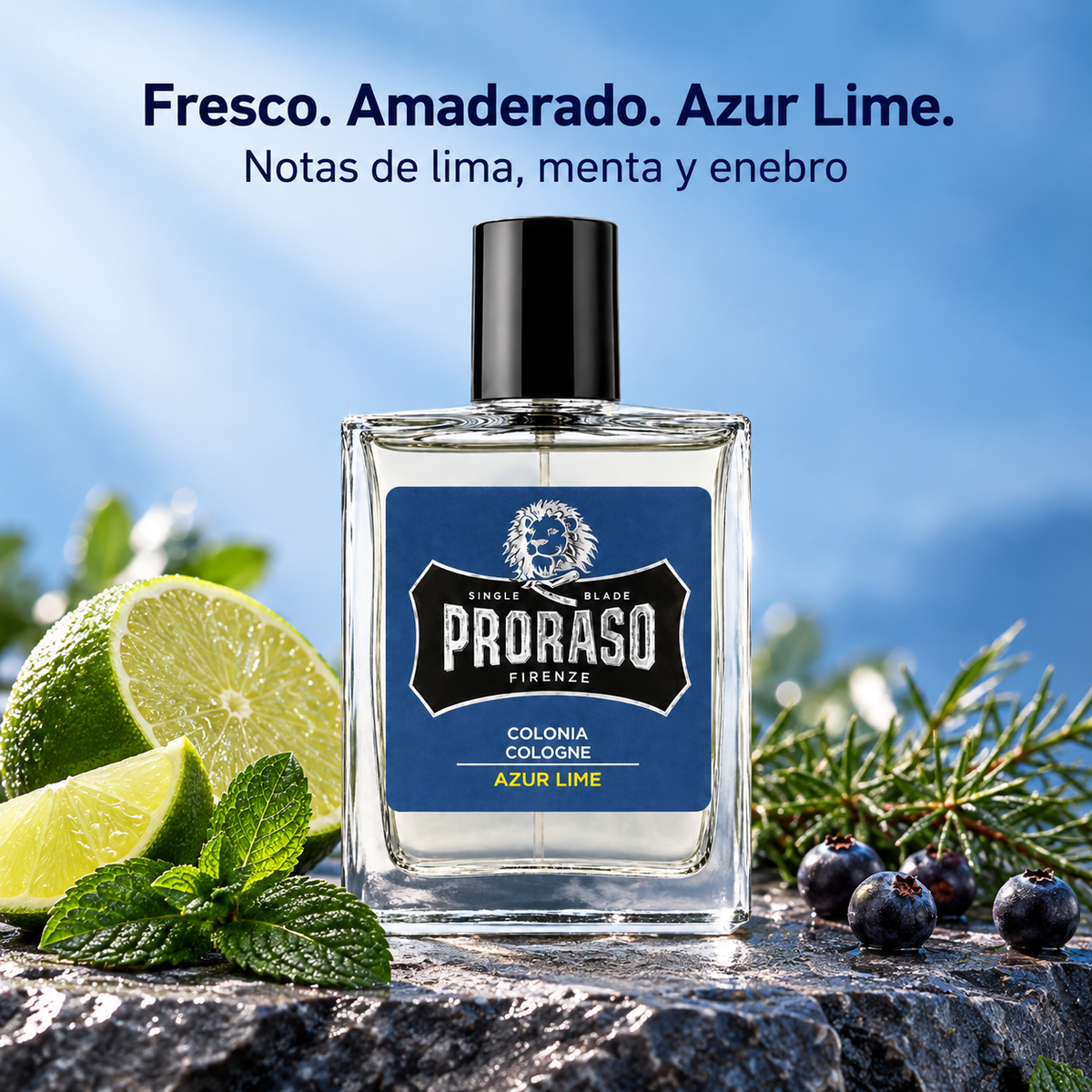 Proraso – Colonia masculina Azur Lime de aroma fresco 100 ml
