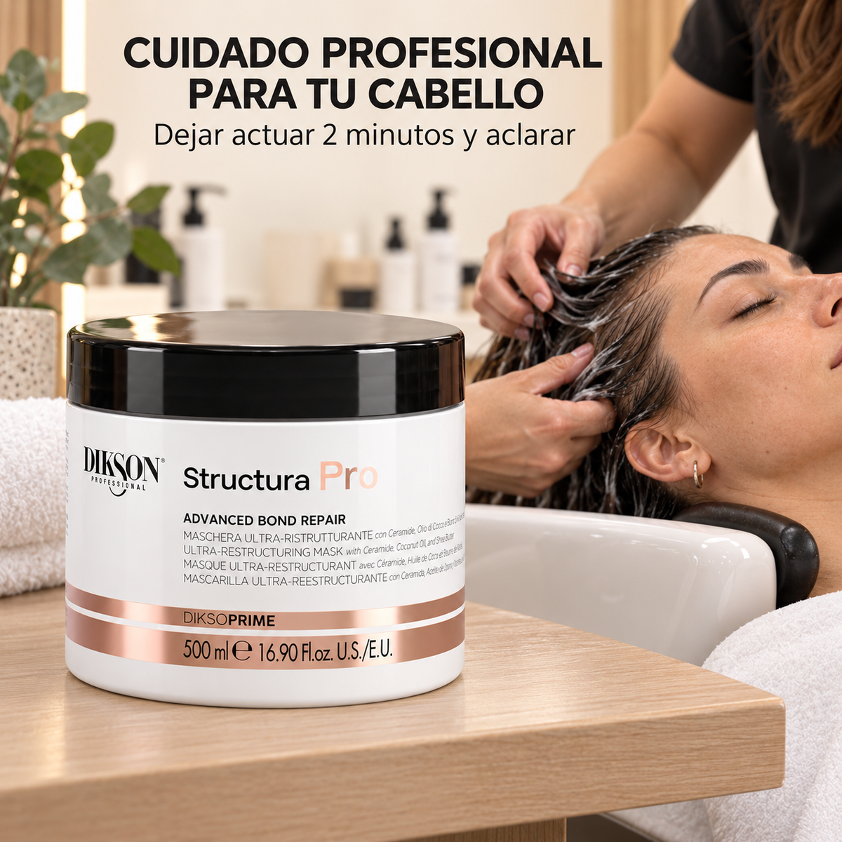Dikson – Mascarilla reestructurante Structura Pro para cabello dañado 500 ml
