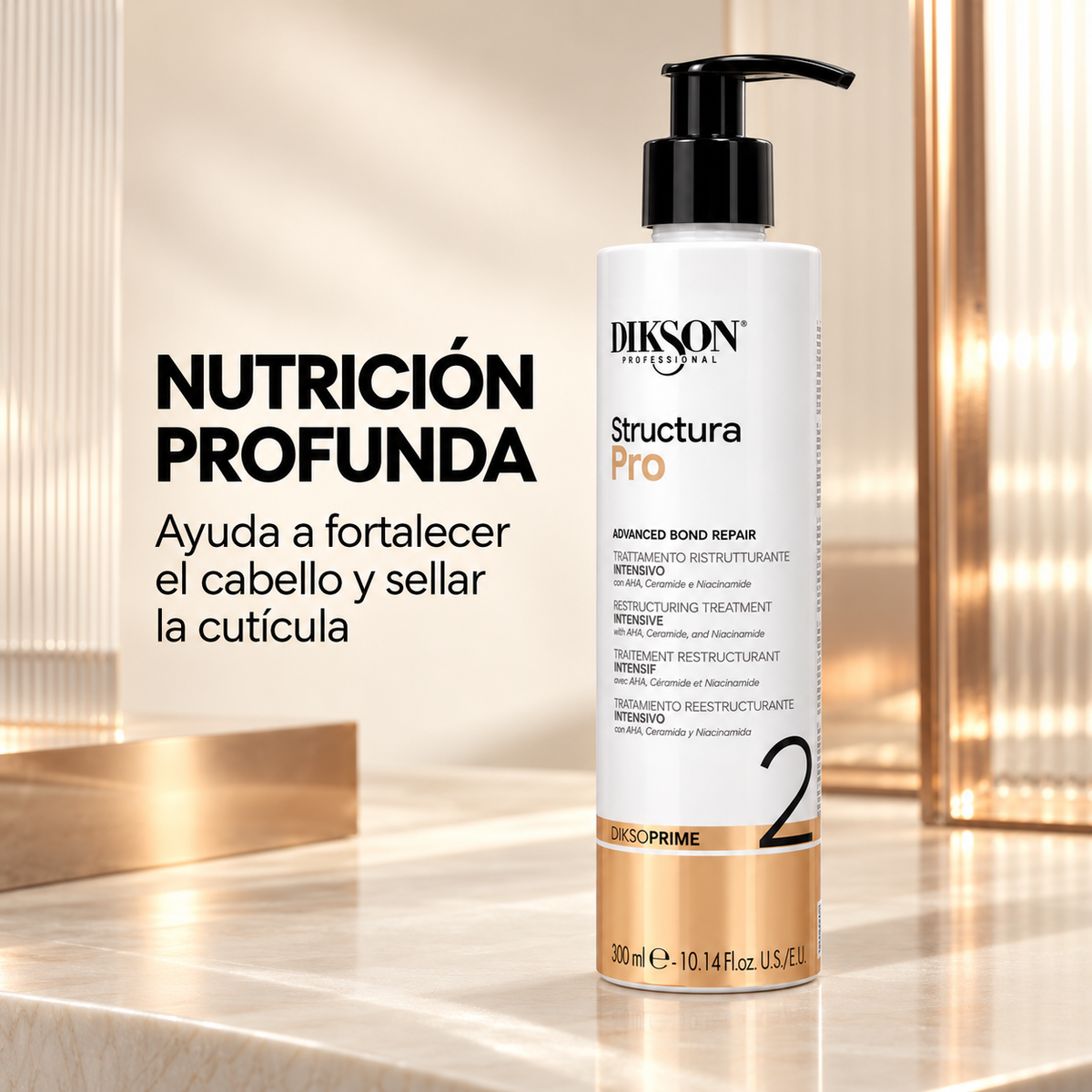 Dikson – Tratamiento reestructurante intensivo Structura Pro para cabello dañado 300 ml