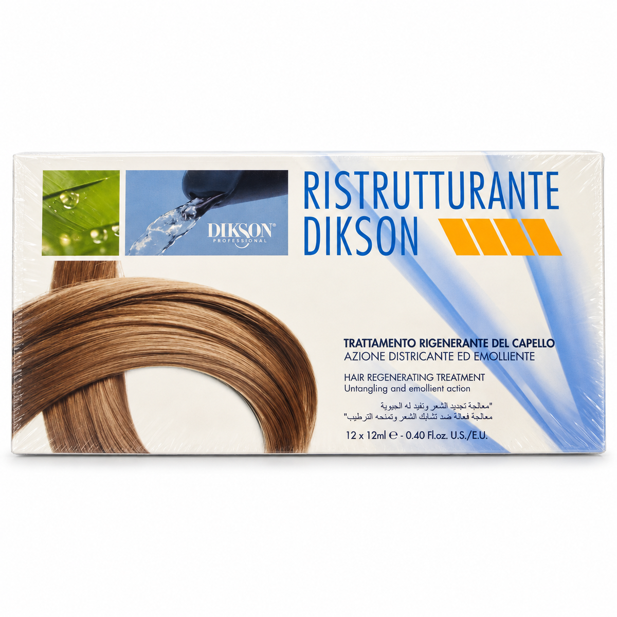 Dikson – Ampollas reparadoras para cabello dañado Ristrutturante 12 × 12 ml