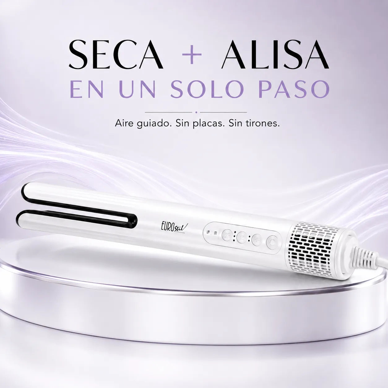 Eurostil – Secador alisador profesional AURA para un acabado natural 1400 W
