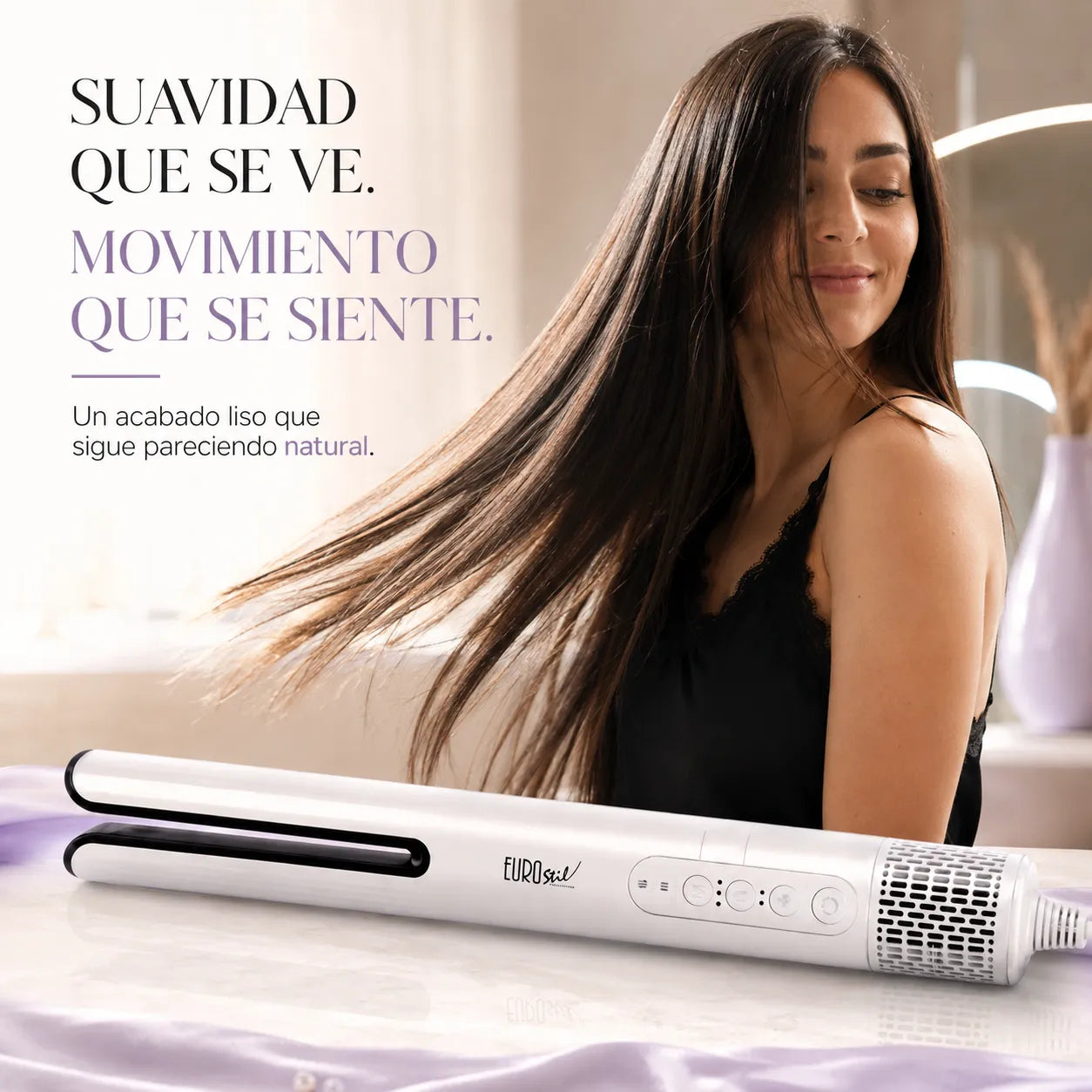 Eurostil – Secador alisador profesional AURA para un acabado natural 1400 W