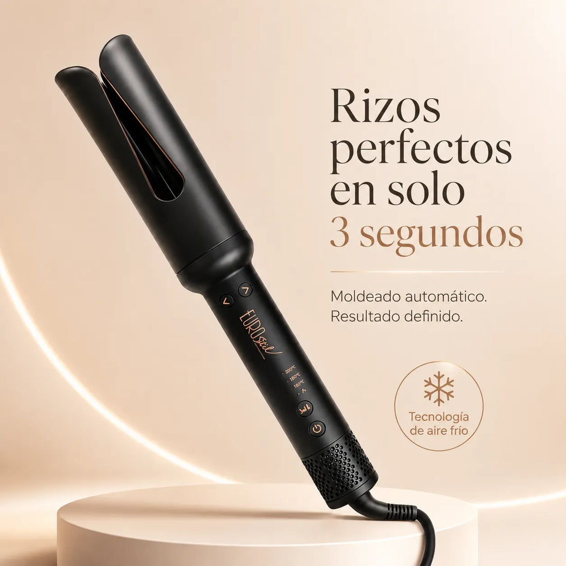 Eurostil – Rizador Automático Twister con Aire Frío 34 mm