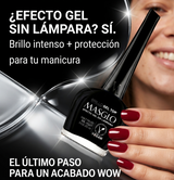 Masglo – Top Coat Efecto Gel sin Lámpara 13,5 ml