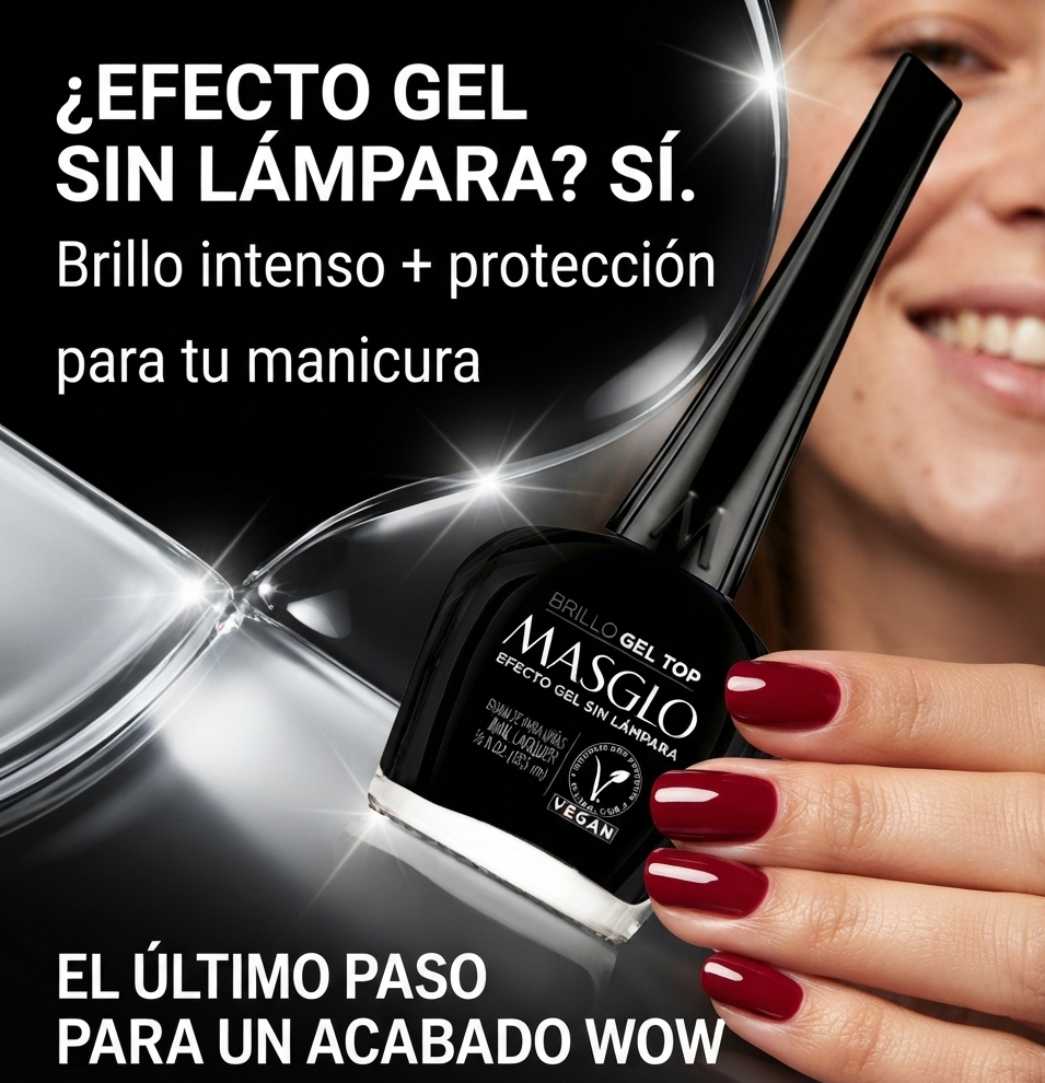 Masglo – Top Coat Efecto Gel sin Lámpara 13,5 ml