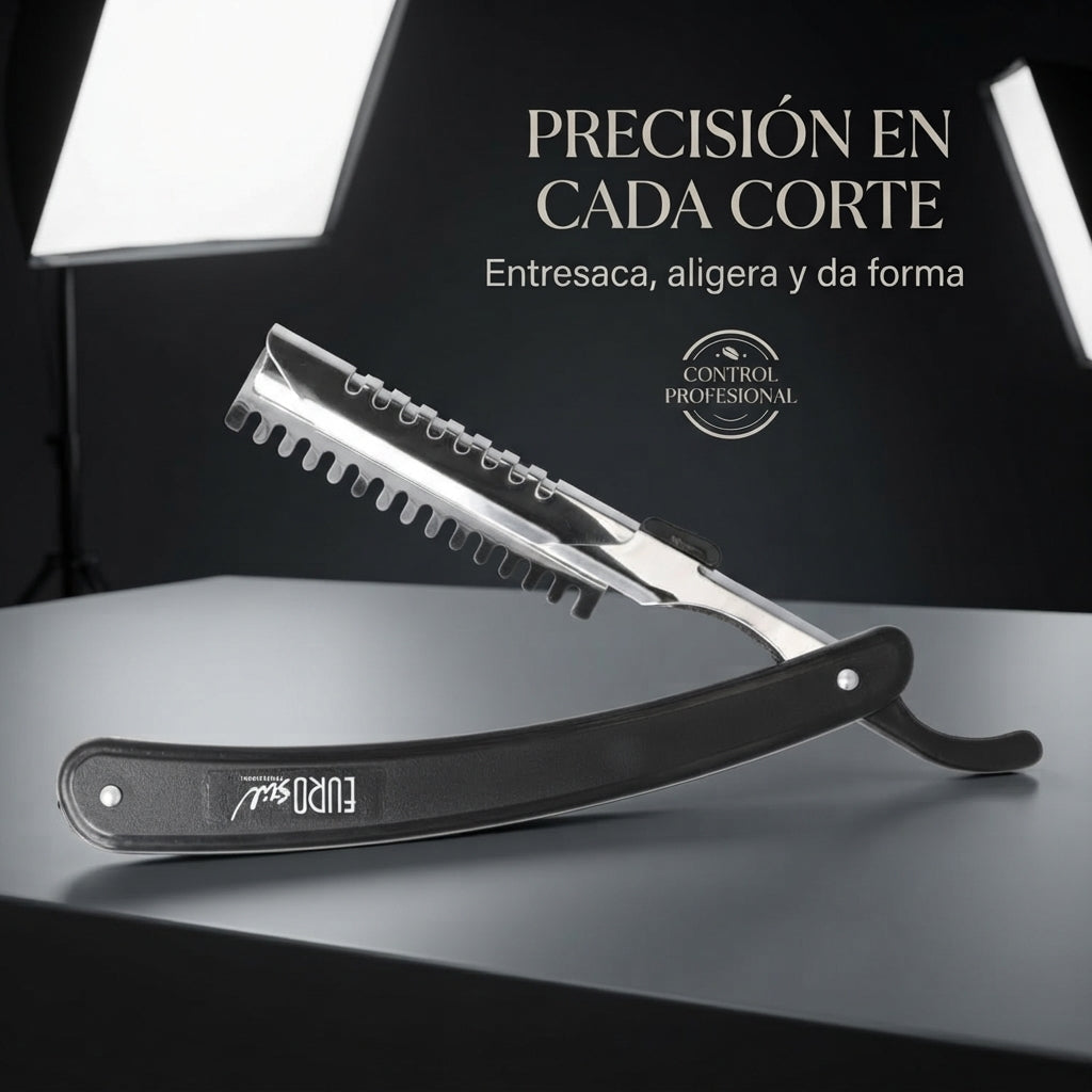 Eurostil – Navaja de Entresacar y Corte para Cabello 14,3 cm