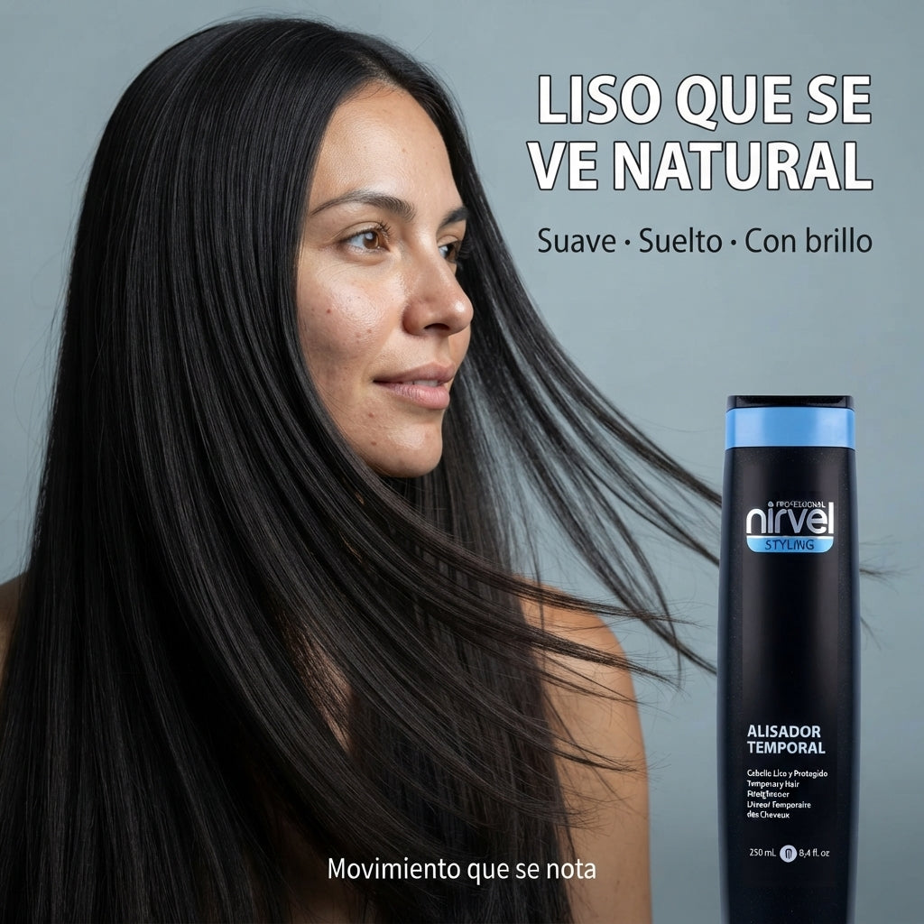 Nirvel – Alisador Temporal del Cabello con Protección Térmica 250 ml