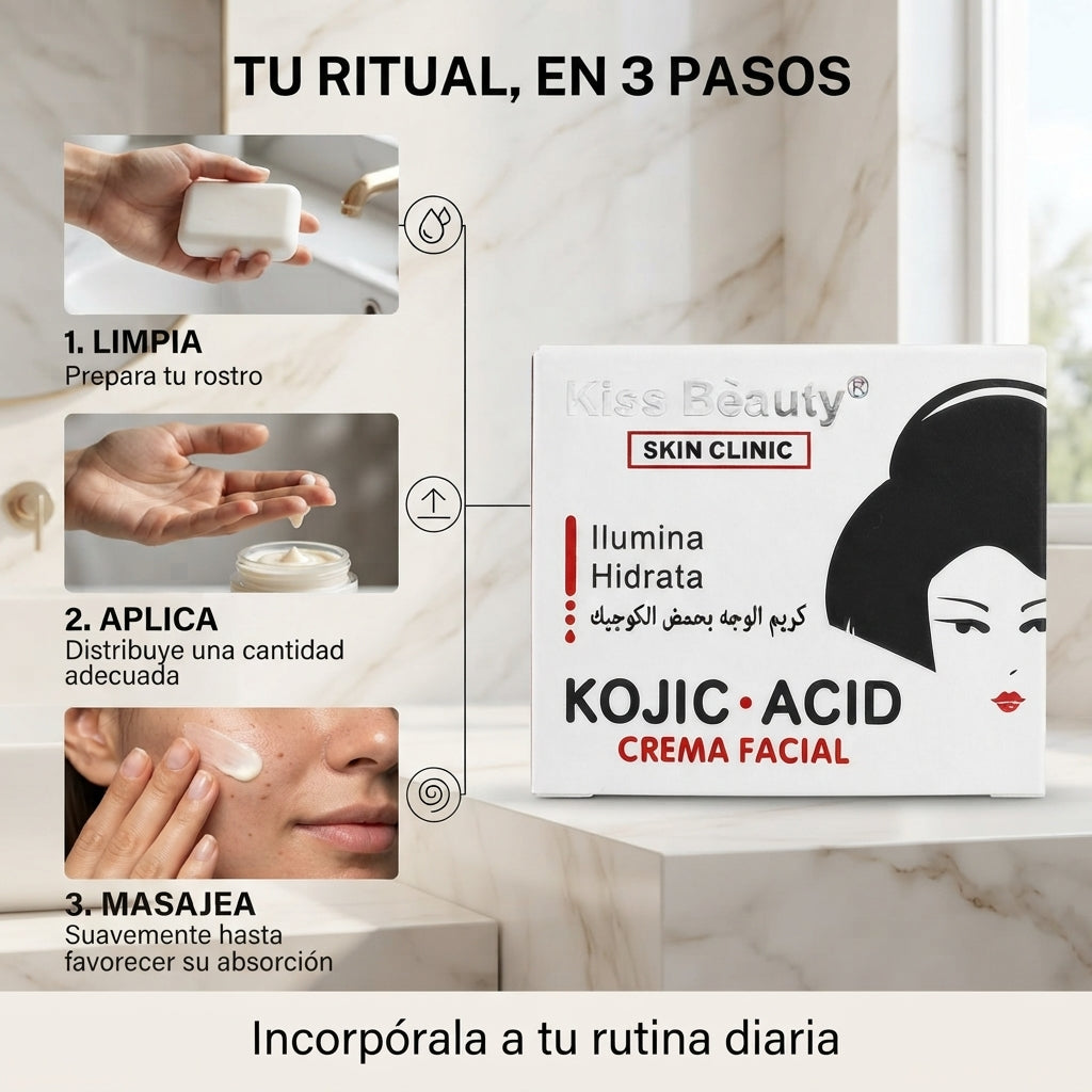 Kiss Beauty – Crema Facial Iluminadora e Hidratante 50 g