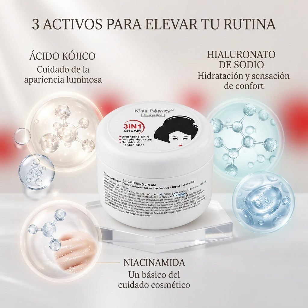 Kiss Beauty – Crema Iluminadora e Hidratante para Todo Tipo de Piel 300 ml