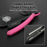 Blessed – Navaja de Carril Profesional para Perfilados con Mango Rosa o  Neón Negro y Amarillo , 1 Unidad con Estuche