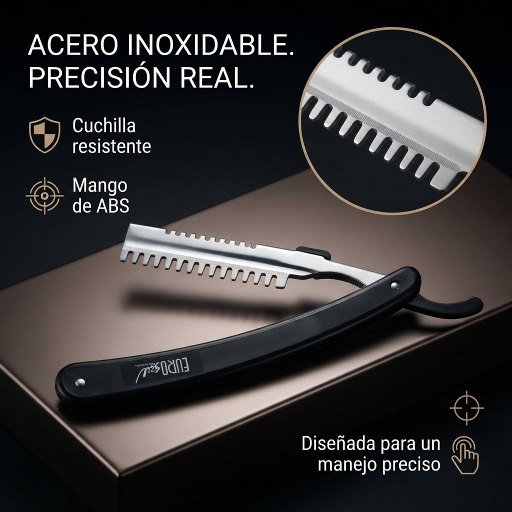Eurostil – Navaja de Entresacar y Corte para Cabello 14,3 cm