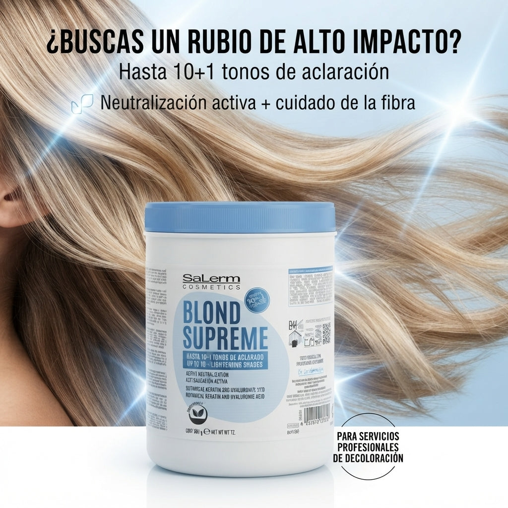 Salerm Cosmetics – Decolorante en Polvo hasta 10+1 Tonos 500g