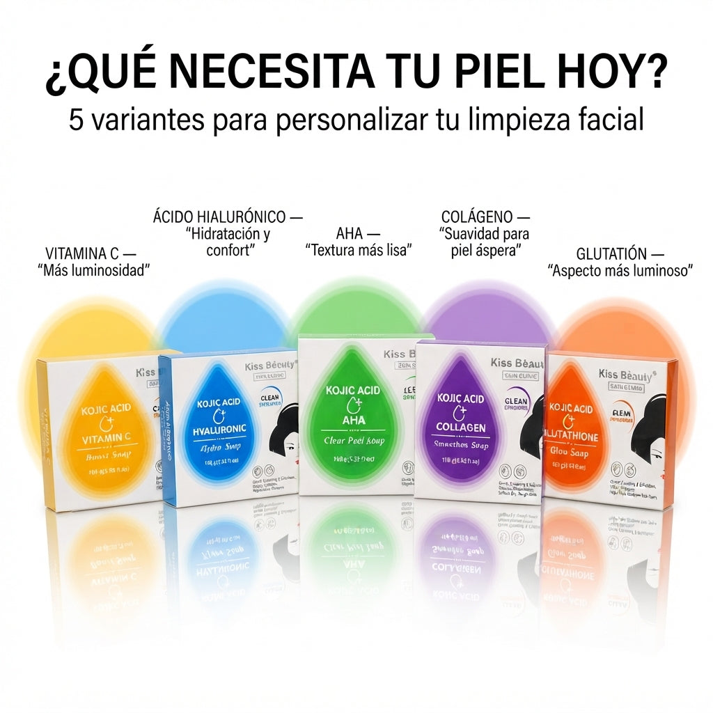 Kiss Beauty – Jabones Faciales con Ácido Kójico 5 Variantes 100