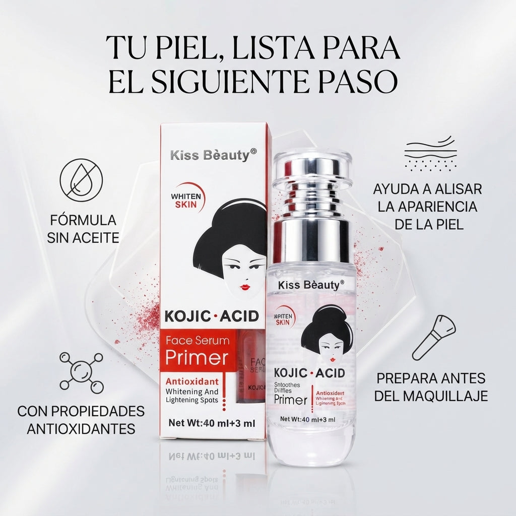 Kiss Beauty – Prebase de Maquillaje Alisadora Sin Aceite 43 ml