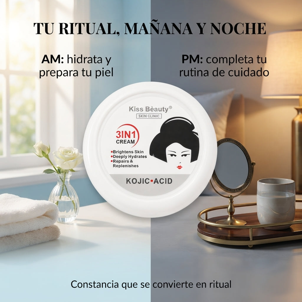 Kiss Beauty – Crema Iluminadora e Hidratante para Todo Tipo de Piel 300 ml
