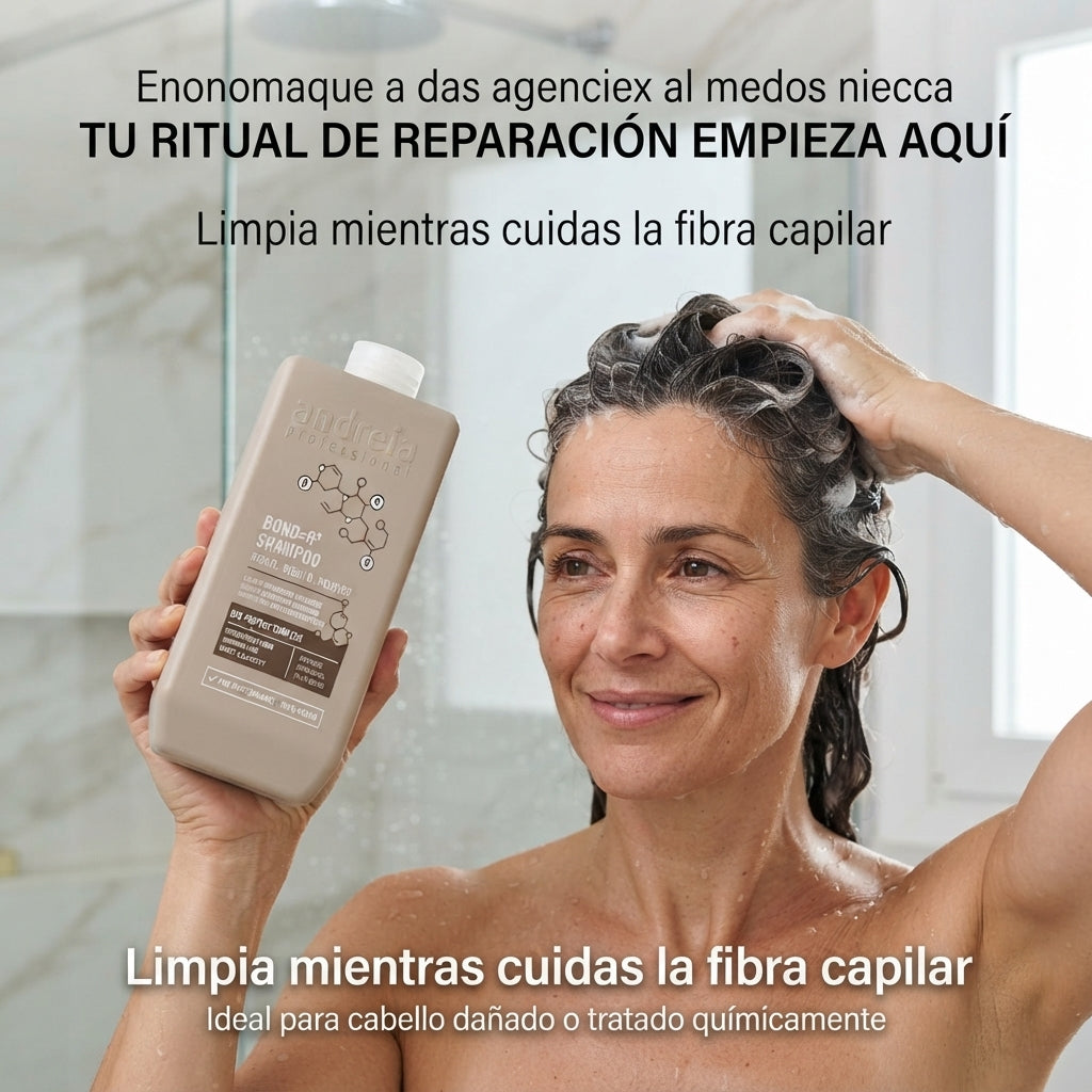 Andreia Professional – Bond=R³ Champú reparador para cabello dañado 1000ml