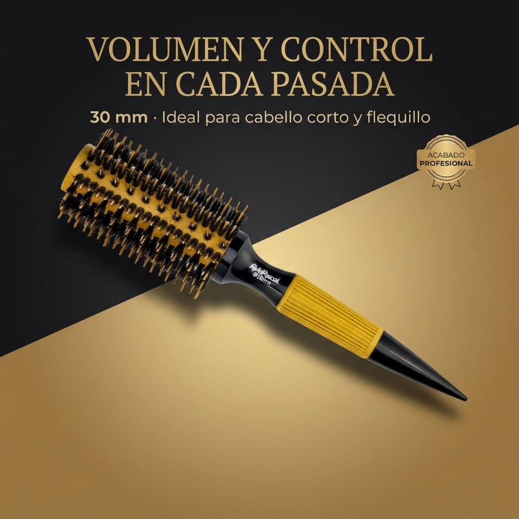 RickiParodi 30mm Gold Ceramic Thermal Round Brush.