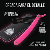 Blessed – Navaja de Carril Profesional para Perfilados con Mango Rosa o  Neón Negro y Amarillo , 1 Unidad con Estuche