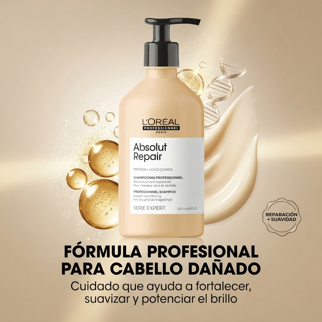 L'Oréal Professionnel – Champú Reparador para Cabello Dañado Absolut Repair 500/1500 ml